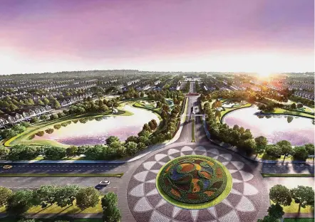  ??  ?? Well-planned: Artist’s Impression of the Eco Horizon project in Batu Kawan.