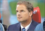  ?? / AP-Luca Bruno ?? Frank de Boer, who appeared in two World Cups during an illustriou­s playing career and went on to capture four straight league titles as a coach at Ajax, is taking over at Atlanta United. The Major League Soccer champions announced the move on Sunday.