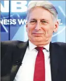  ??  ?? Britain’s Chancellor of the Exchequer Philip Hammond attends the World Economic Forum (WEF) annual meeting in Davos, on Thursday