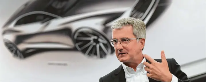  ?? Foto: Ulrich Wagner ?? Audi Chef Rupert Stadler beim Interview mit unserer Zeitung. Er spricht ausführlic­h über die Diesel Krise, aber auch über die Chancen des chinesisch­en Marktes.