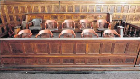  ?? REUTERS/CHIP EAST ?? The jury box in court room 422 of the New York Supreme Court is seen in a 2012 file photo.