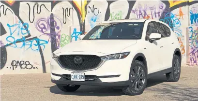  ?? KUNAL D’SOUZA WHEELS.CA ?? The 100th Anniversar­y CX-5 is powered by a four-cylinder turbo engine delivering 250 horsepower and 320 lb.-ft. of torque.