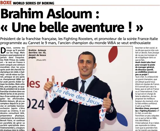  ?? (Photo AFP) ?? Brahim Asloum derrière les JO, devant de beaux projets.