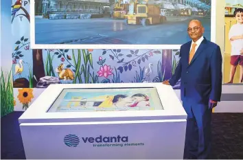  ?? Virendra Saklani/Gulf News ?? Anil Agarwal, Chairman and founder of Vedanta Group, at the India Pavilion at Expo.