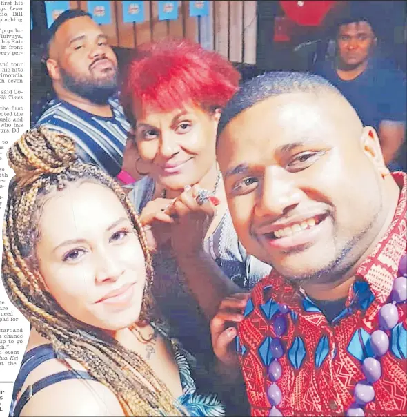  ?? Picture: SUPPLIED ?? KKU lead singer, Bill Cokanauto, right, with his mates during the Raijieli Tour to Australia and New Zealand.