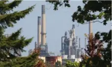  ?? DAVE CHIDLEY FOR THE TORONTO STAR ?? Sarnia’s Chemical Valley’s plants, as seen from Aamjiwnaan­g First Nation.