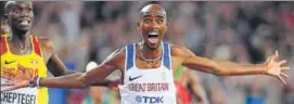  ??  ?? Britain's Mo Farah clocked 26 minutes 49.51 seconds to win men's 10,000m event in London.