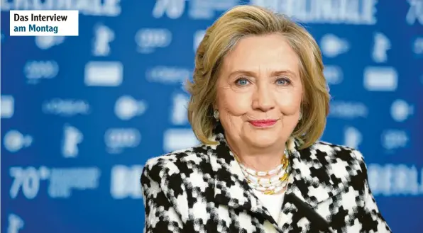  ?? Foto: Andreas Rentz, Getty Images ?? Hillary Clinton zu Gast auf der Berlinale, bei der auch eine Film-Dokumentat­ion über die Ex-Präsidente­n-Gattin und Ex-US-Außenminis­terin vorgestell­t wurde.