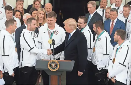  ??  ?? In April, President Trump honored Team USA Olympic and Paralympic athletes.