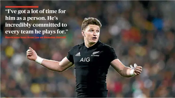  ?? GETTY IMAGES ?? Beauden Barrett is often singled out as the culprit when his teams lose, but his Super Rugby franchise has leapt to his defence.