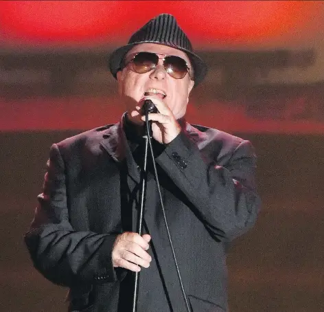  ?? EVAN AGOSTINI/THE ASSOCIATED PRESS/FILES ?? Musician Van Morrison proves to be a lot more convivial than his reputation suggests. But he’s resigned to the public perception of him being serious and unsmiling, saying, “... the label will never go away.”