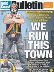  ??  ?? The Gold Coast Bulletin front page on October 2, 2013 and the infamous Ballroom Blitz in 2006.