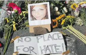  ?? — AP FILES ?? The death of Heather Heyer, who was struck and killed by a car while protesting a white nationalis­t rally on Aug. 12 in Charlottes­ville, Va., inspired a woman to anonymousl­y fund 100 good deeds.