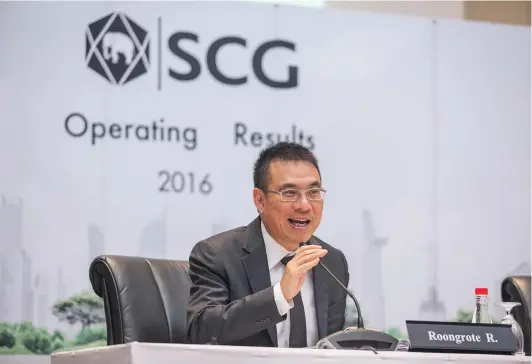  ??  ?? SCG president and chief executive Roongrote Rangsiyopa­sh says the acquisitio­n was done via SCG’s wholly owned subsidiary, Vina SCG Chemicals Co Ltd.
