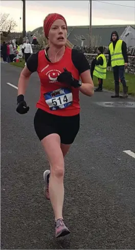  ??  ?? Andrea McCabe had a terrific run at the Annagassan 10K.