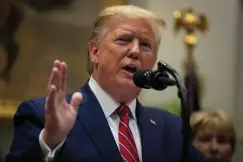  ?? Associated Press ?? ■ President Donald Trump speaks Friday during an event on healthcare prices in the Roosevelt Room of the White House.