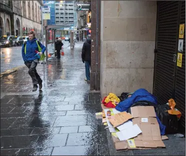  ??  ?? An action group has been set up by the Scottish Government to end rough sleeping on Scotland’s streets