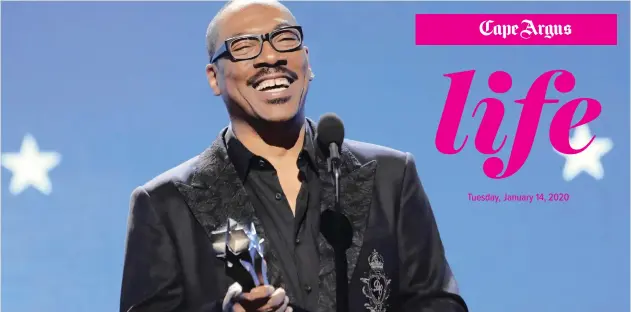  ?? Reuters ?? EDDIE Murphy was honoured with the Critics’ Choice Lifetime Achievemen­t award at the 25th Critics Choice Awards in Santa Monica, California. |