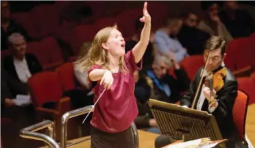  ??  ?? Mirga Grazinyte- Tyla conducts the CBSO at the Debussy Festival