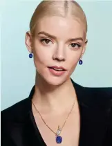  ?? ?? Anya Taylor-Joy wearing a Bird on a Rock necklace in a 2024 Tiffany & Co. high jewelry campaign.