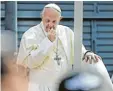  ?? Foto: afp ?? Papst Franziskus gestern bei seiner Sta tion im peruanisch­en Lima.