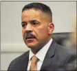  ?? Brian A. Pounds / Hearst Connecticu­t Media ?? New Haven Assistant Chief Luiz Casanova, finalist for the job of Bridgeport police chief