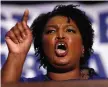  ??  ?? Candidate Stacey Abrams