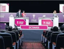  ??  ?? PUESTA EN ESCENA. La Federación se volcó en el sorteo copero.