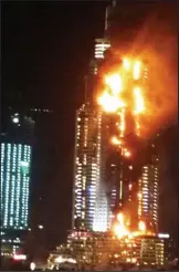  ??  ?? Disaster: Footage of the fire posted online
