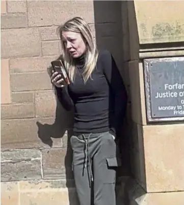  ?? ?? SHOCKED: Deborah Williamson ‘didn’t know what she was capable of’ after being shown footage of her unprovoked attack in an Arbroath pub that left a stranger badly injured.