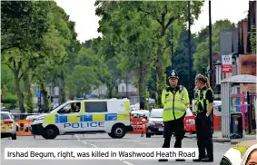  ?? ?? Irshad Begum, right, was killed in Washwood Heath Road