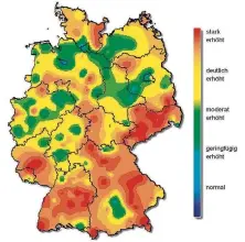  ?? GRAFIK: ROBERT-KOCH-INSTITUT ?? Weniger alarmieren­d ist dagegen die Bronchitis-Karte des RobertKoch-Instituts.