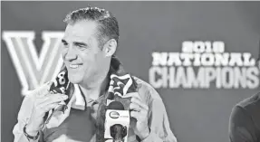  ?? SHANNA LOCKWOOD/USA TODAY SPORTS ?? “We did keep getting better. ... That’s what they’ll take pride in,” Jay Wright says of his players’ mind-set after winning the title.