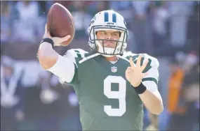  ?? Bill Kostroun / Associated Press ?? Bryce Petty will get the start as Jets quarterbac­k Sunday when the team faces the Saints in New Orleans.