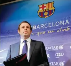  ??  ?? Barcelona’s football club former president Sandro Rosell