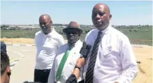  ?? | Supplied ?? CITY mayor Herman Mashaba at the Riverside Housing Project.