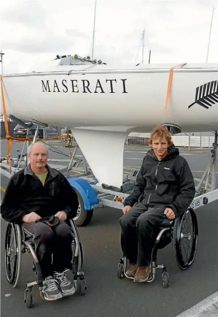  ??  ?? Sailors Chris Sharp and Andrew May will contest the three person keel boat event at the Rio Paralympic­s.