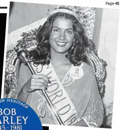  ??  ?? Exodus to London: Bob Marley on stage. Far left: With wife Rita and (above) his mistress, beauty queen Cindy Breakspear­e. Inset: The new blue plaque