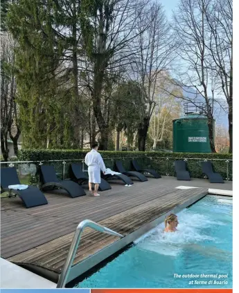  ?? ?? The outdoor thermal pool at Terme di Boario