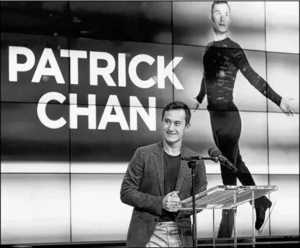  ?? CP PHOTO ?? Canadian figure skater Patrick Chan announces his retirement Monday in Toronto.