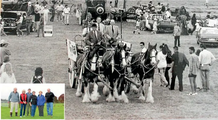  ?? PHOTO: SHAUN REILLY ?? Kaikohe show committee members are seeking new volunteers in order for the show to continue. Dan Dufty and his team of clydesdale­s at a Kaikohe A & P Show thought to be around 1998.