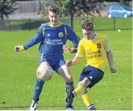  ??  ?? Ferry (yellow) met Inverkeith­ing Hillfield Swifts in the U/15 Scottish Cup second round.