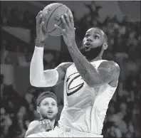  ?? AP PHOTO ?? LeBron James shoots during the NBA All-Star basketball game Sunday in Los Angeles.