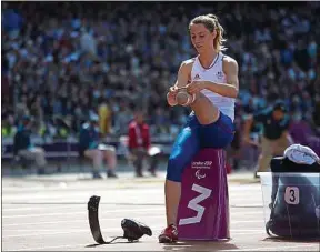  ??  ?? L’athlète Marie-Amelie Le Fur, en lice aux JO de Londres, le sera aussi à Rio.