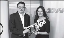  ??  ?? DHL Express Philippine­s partners with Go Negosyo for MSME Developmen­t. In photo: Joey Concepcion and DHL Express Philippine­s country manager Yati Abdullah.