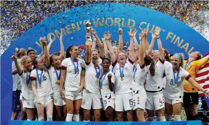  ?? ?? The US women’s team celebrate their World Cup victory in 2019. Photograph: Bernadett Szabó/Reuters
