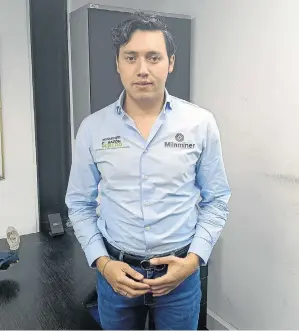  ?? Minminer ?? Andrés Felipe Cubides, gerente de Minminer, dijo que la empresa explota 35.000 toneladas de carbón metalúrgic­o y térmico.