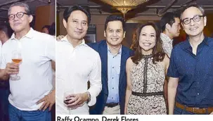  ??  ?? Claude Tayag Raffy Ocampo, Derek Flores, Melot Sunga, Pancho Francisco