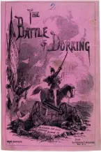  ??  ?? Front cover of the 1871 sixpenny pamphlet version of The Battle of Dorking