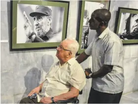  ?? Adalberto Roque / AFP / Getty Images 2014 ?? Armando Hart, a confidant of Fidel Castro who was head of Cuba’s first education ministry and nearly wiped out illiteracy, attends a photo exhibit in 2014.